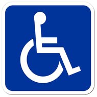 Magnetschild Beförderung von Menschen mit Behinderungen /...