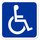 Magnetschild Beförderung von Menschen mit Behinderungen / Schwerbehinderten-Transport Krankentransport Rollstuhlfahrer Rollstuhl / Schild magnetisch  (25 x 25 cm)