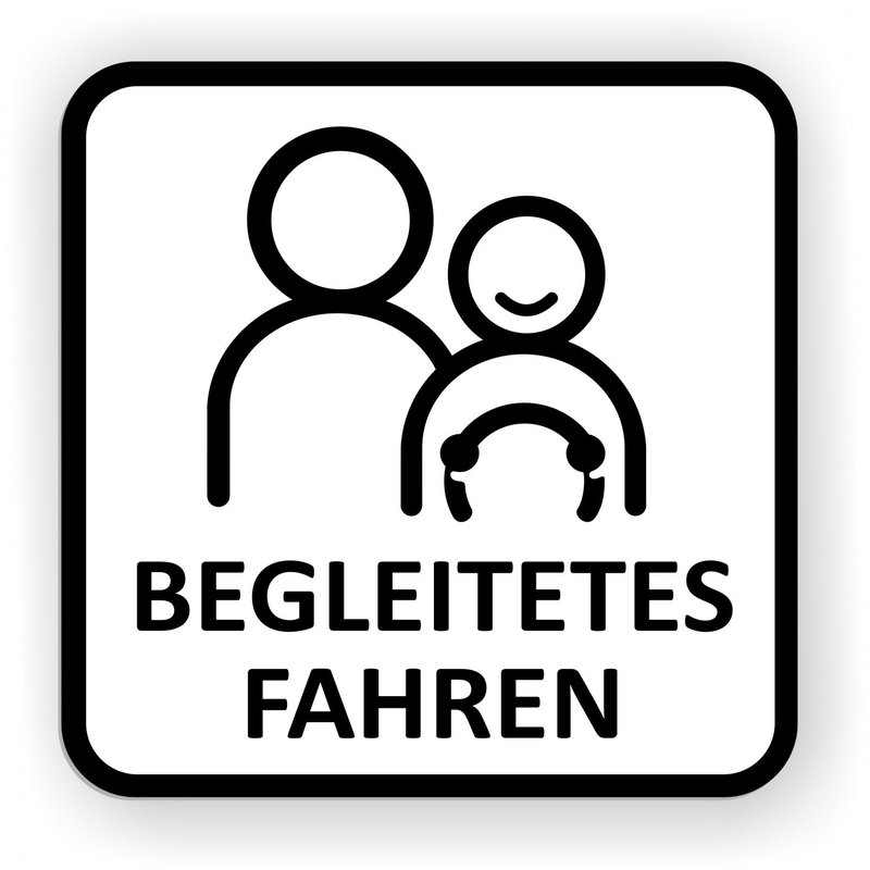 Auto-Magnetschild Begleitetes Fahren  für Deutschland (BF-17) und Ös,  12,90 €