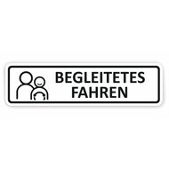 Auto-Magnetschild Begleitetes Fahren | für Deutschland (BF-17) und Österreich (L-17) | Schild in zwei Größen lieferbar (30 x 8 cm)