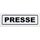 Magnetschild Schild PRESSE (65 x 19 cm)