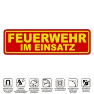 Magnetschild Schild FEUERWEHR IM EINSATZ (35 x 10 cm)