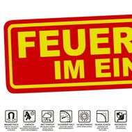 Magnetschild Schild FEUERWEHR IM EINSATZ (35 x 10 cm)