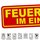Magnetschild Schild FEUERWEHR IM EINSATZ (35 x 10 cm)