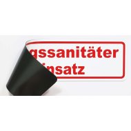 Magnetschild Schild Rettungssanitäter im Einsatz (35 x 9 cm)