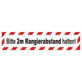 Magnetschild Schild Bitte 2m Rangierabstand halten (65 x 13 cm)