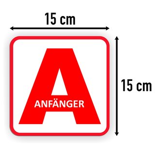 Magnetschild Anfänger Automagnet Auto Aufkleber Magnet Schild Wunschtext Neu 