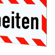Magnetschild Schild Mäharbeiten (65 x 20 cm)