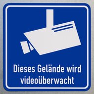 Magnetschild Gelände wird videoüberwacht /...