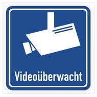 Magnetschild Videoüberwacht / Schild magnetisch mit Piktogramm nach DIN 33450