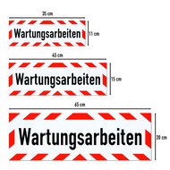 Magnetschild Schild Wartungsarbeiten (35 x 11 cm)