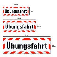 Magnetschild Schild Übungsfahrt