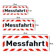 Magnetschild Schild Messfahrt