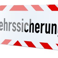 Magnetschild Schild Verkehrssicherung (45 x 15 cm)