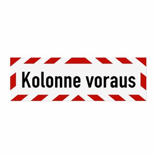 Magnetschild Schild Kolonne voraus (35 x 10 cm)